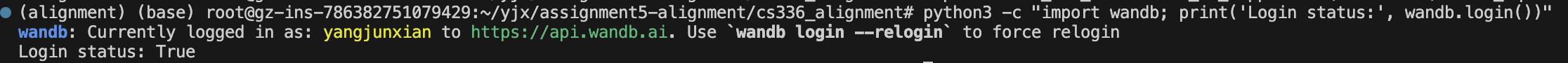 wandb login success